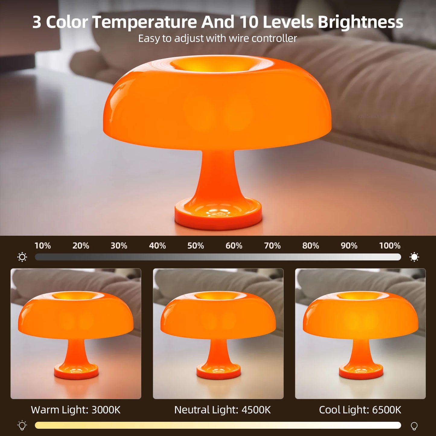 🍄 Classic Mushroom Table Lamp – Timeless Elegance for Your Space