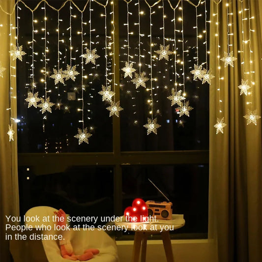 ❄️ Christmas Snowflake LED String Lights – Festive Magic Awaits