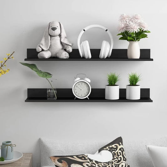 ✨ Aluminum Alloy No-Drill Floating Shelves – Effortless Style & Storage