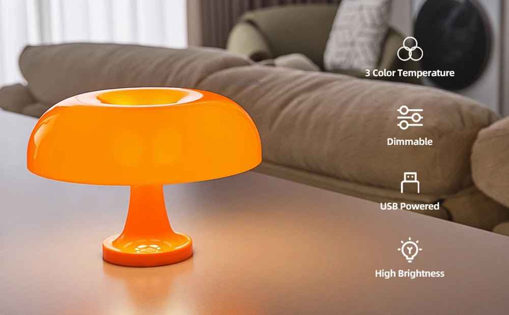 🍄 Classic Mushroom Table Lamp – Timeless Elegance for Your Space